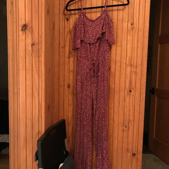 Patterned Off-the-Shoulder Jumpsuit - Picture 1 of 1